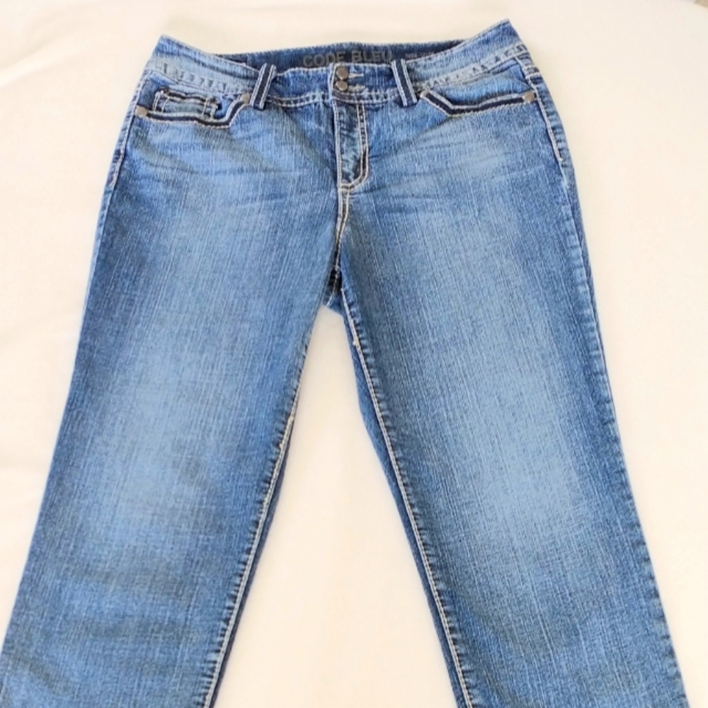 JEANS CODE BLEU ANNETTE CROPPED BLUE JEANS